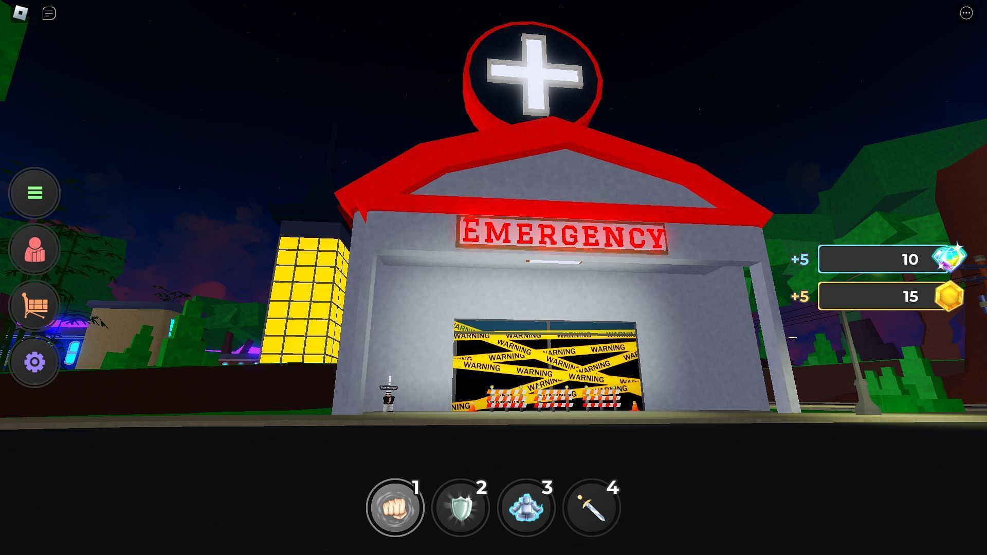 You will find the Traits Manager NPC at the Hospital (Image via Roblox)