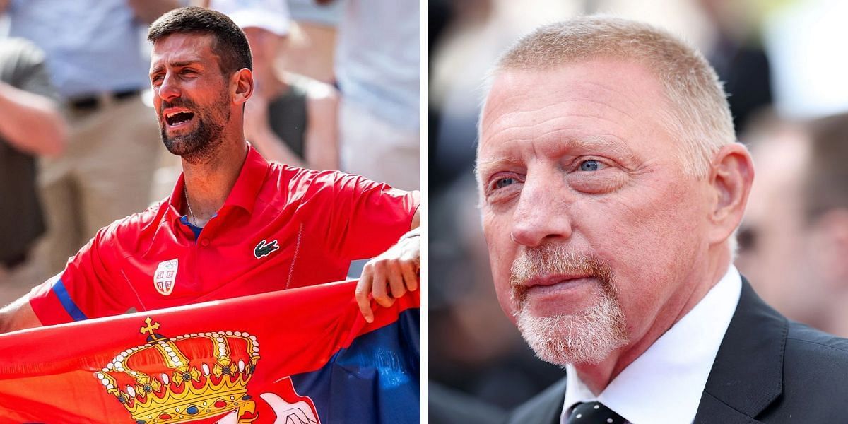 Left - Novak Djokovic, Right - Boris Becker. Source - Getty Images