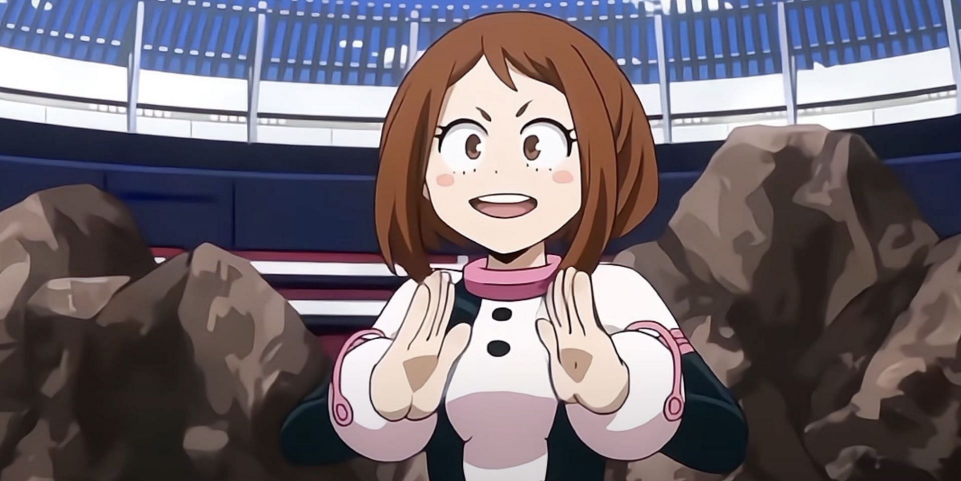 Ochaco Uraraka as seen in the anime (Image via Studio Bones)