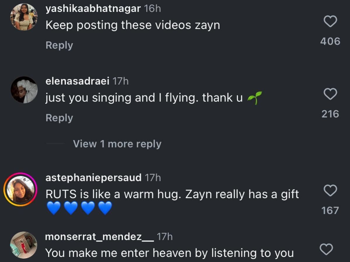 Fans react to Zayn&#039;s Instagram post (Image via Instagram/ @zayn)