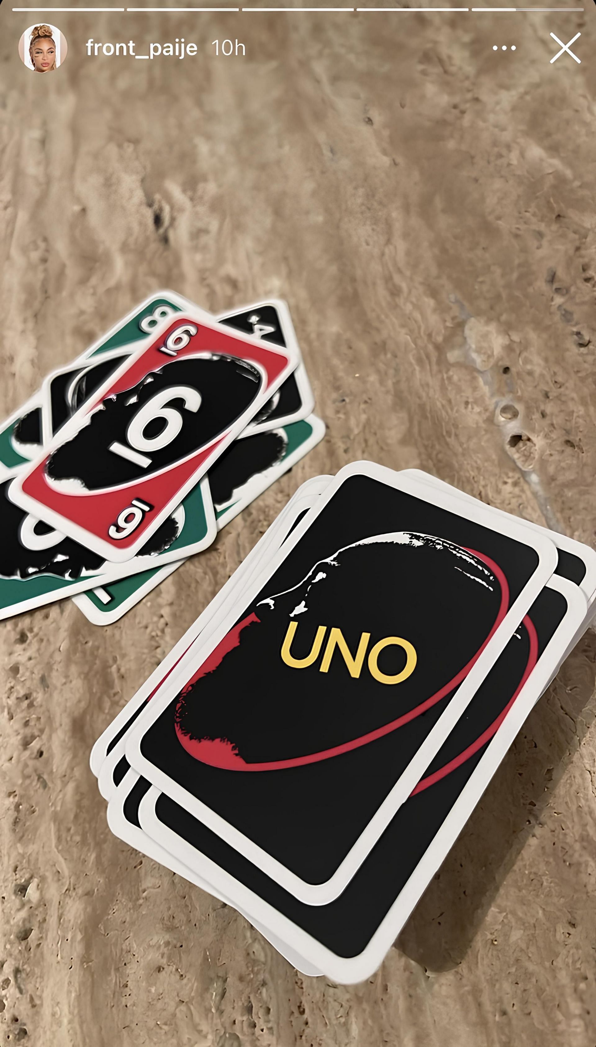 Paije Speights provided a look into the Harden-themed Uno playing cards