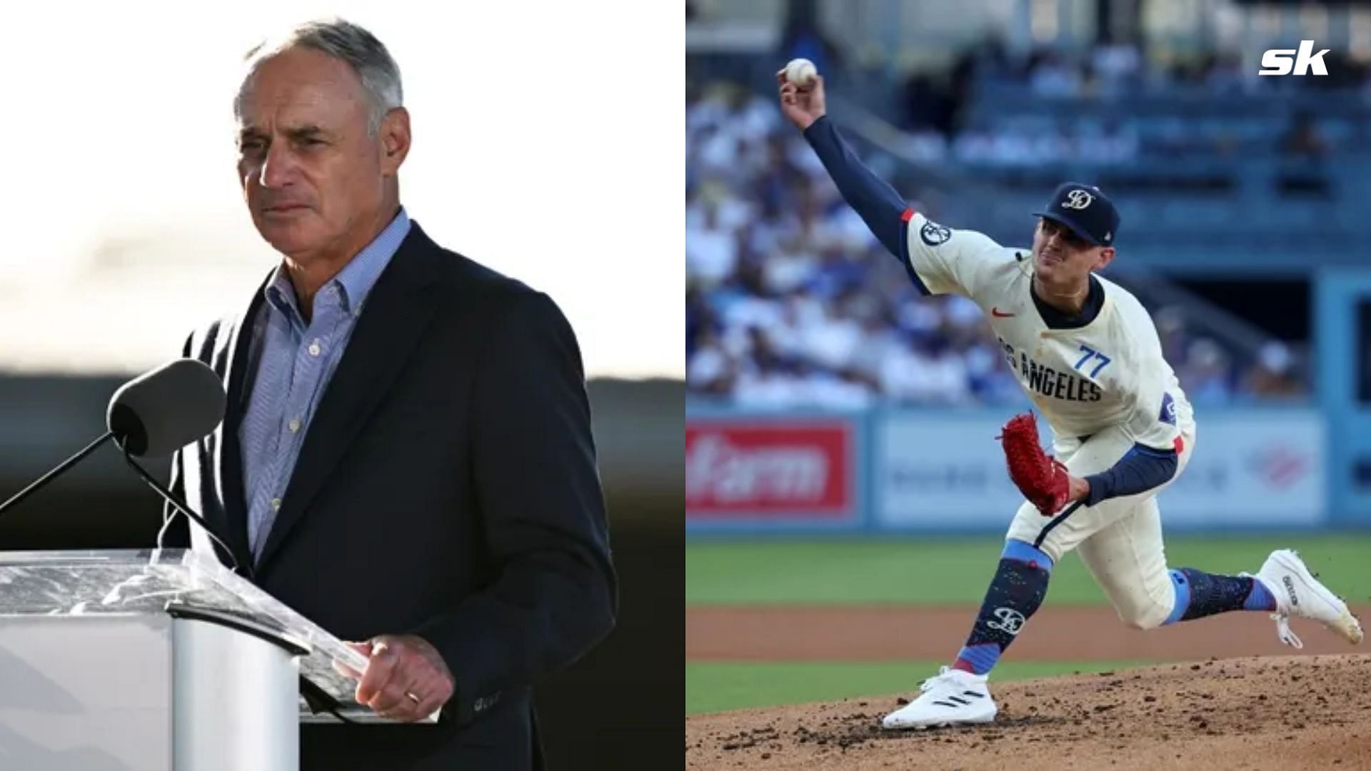 MLB Commissioner Rob Manfred &amp; Los Angeles Dodgers Prospect River Ryan