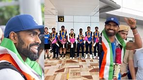 [Watch] PR Sreejesh receives hero's welcome on return to India from Paris Olympics 2024