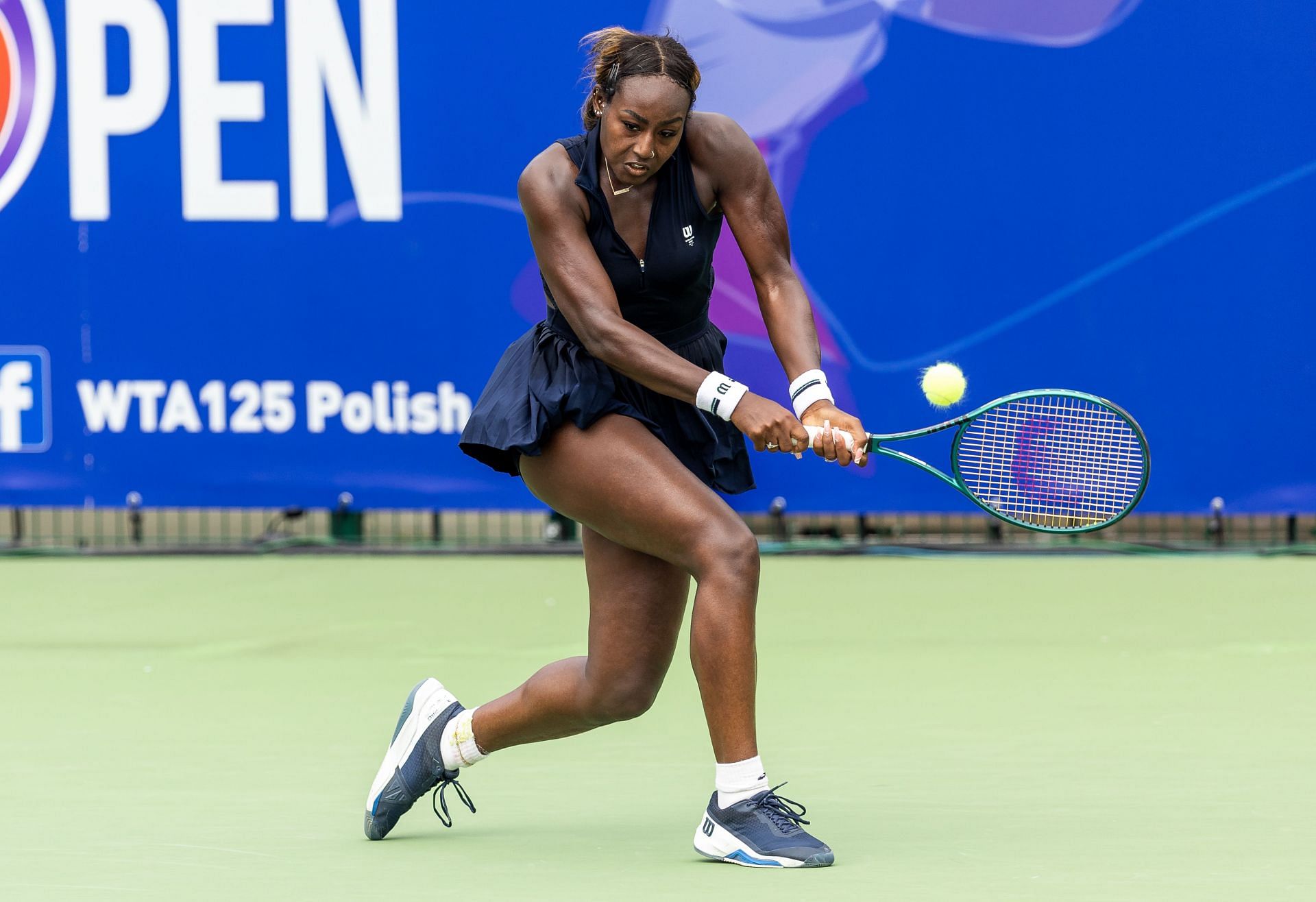 Alycia Parks in action at the 2024 Polish Open (Picture: Getty)