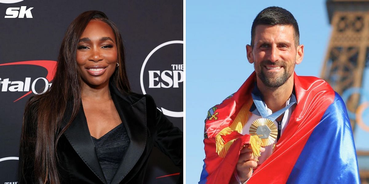 Venus Williams (L) and Novak Djokovic (R) (Source: Getty Images)