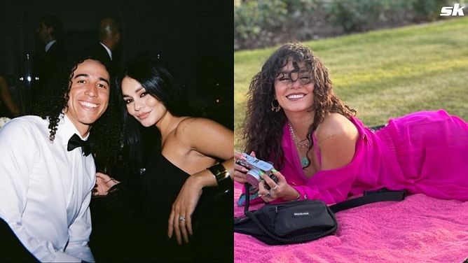 Cole Tucker's wife Vanessa Hudgens shows off her curls in 'once in a blue moon' sunkissed selfie