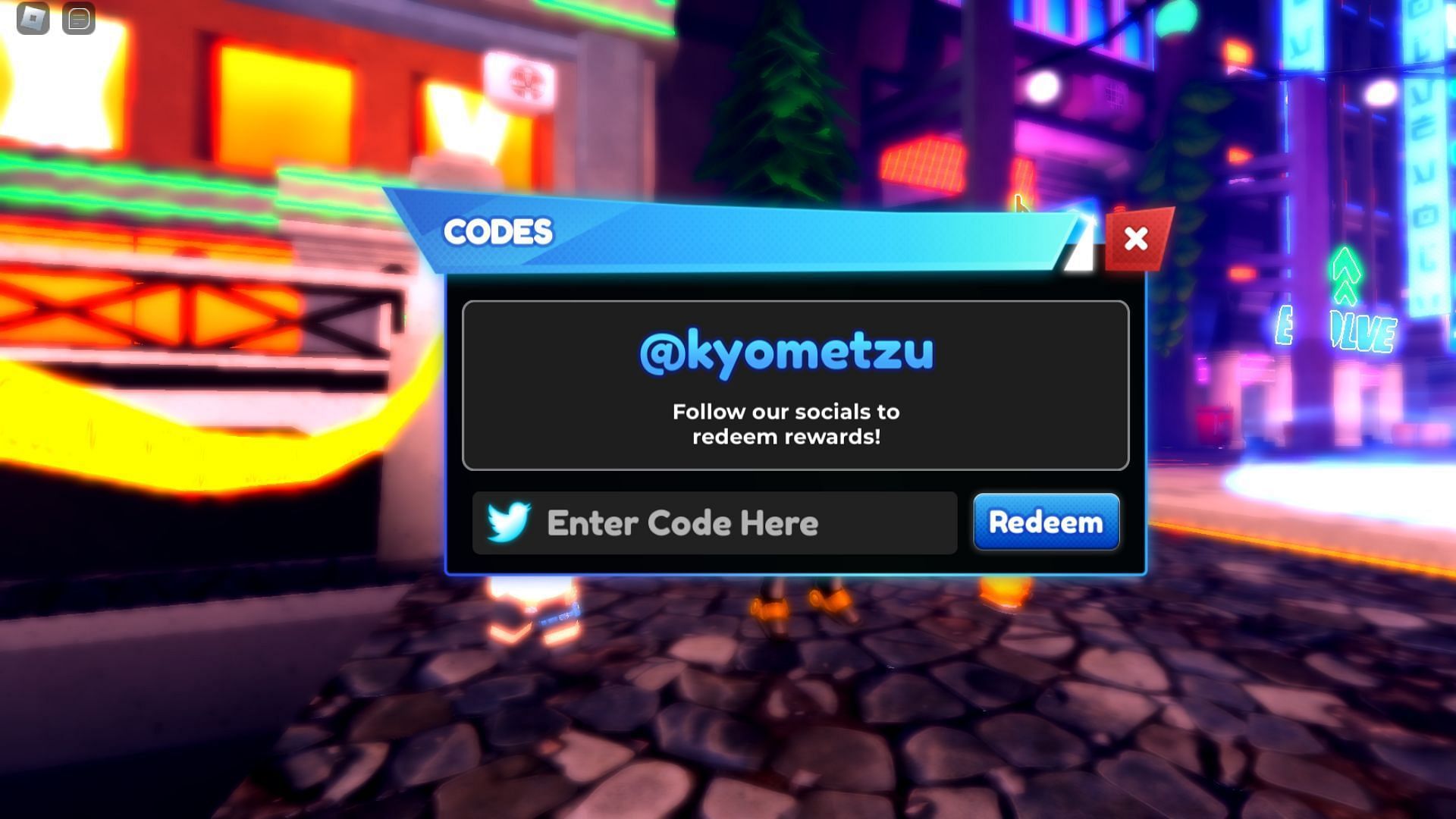 Code box in Multiverse Tower Defense (Image via Roblox)