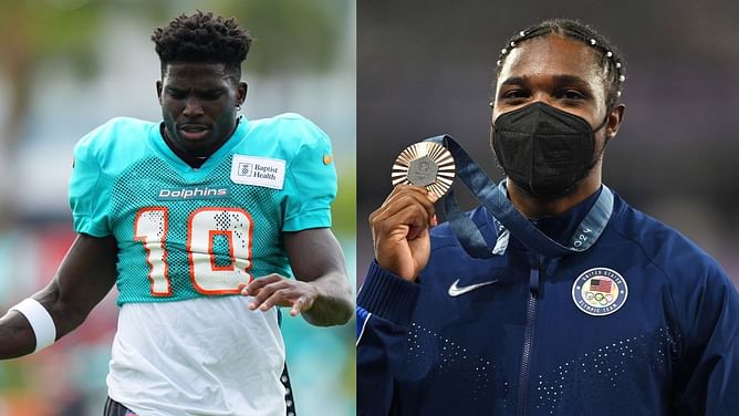 Tyreek Hill hits back after Noah Lyles' 'chasing clout' comment: "Lock in that 50 yard race"