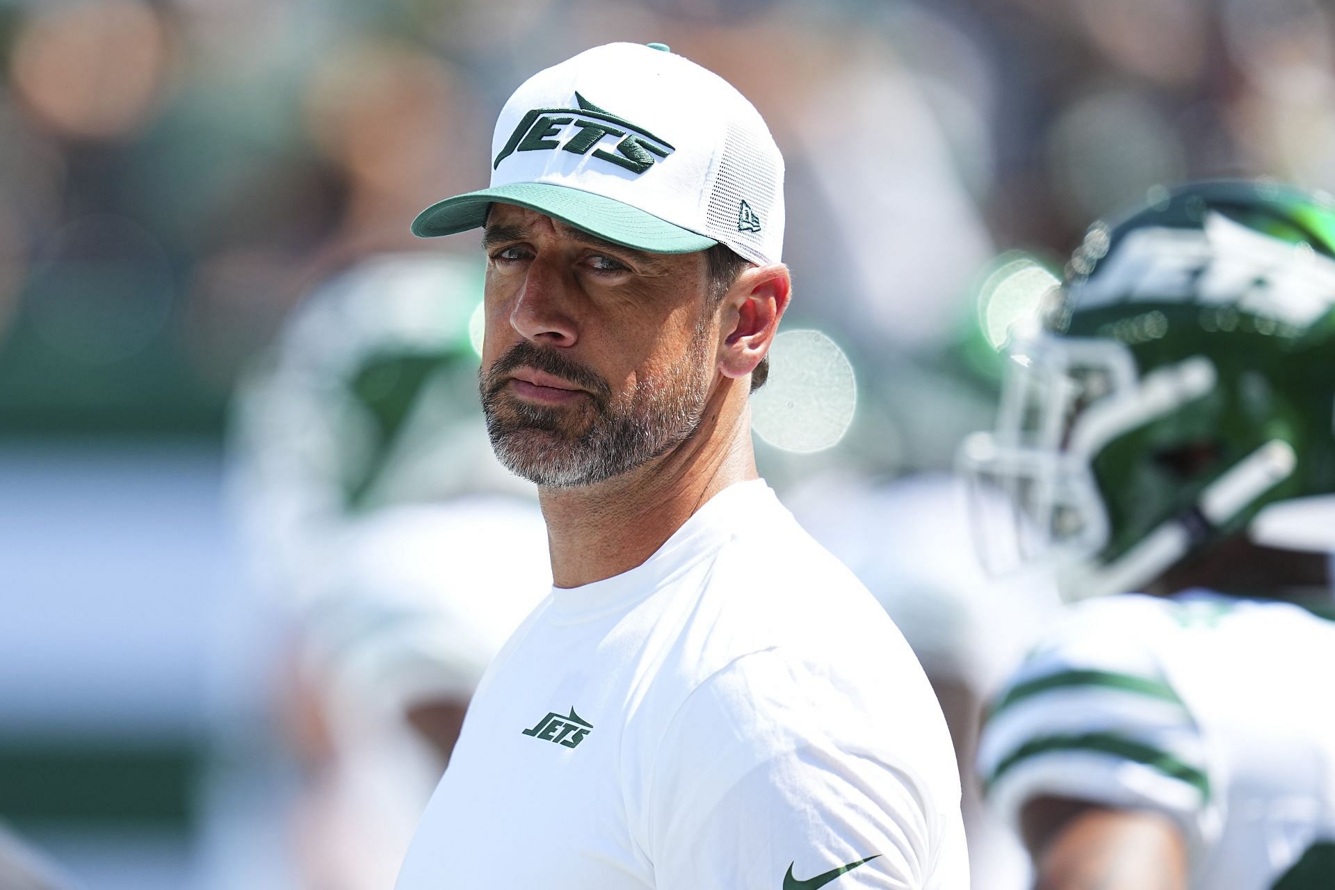 Aaron Rodgers at Washington Commanders vs. New York Jets - Source: Getty