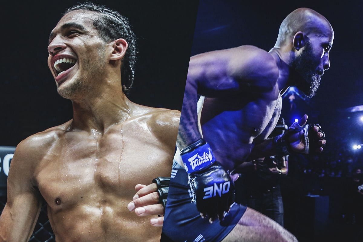 Kade Ruotolo (left) had a great time speaking with MMA icon Demetrious Johnson (right). [Photos via: ONE Championship]