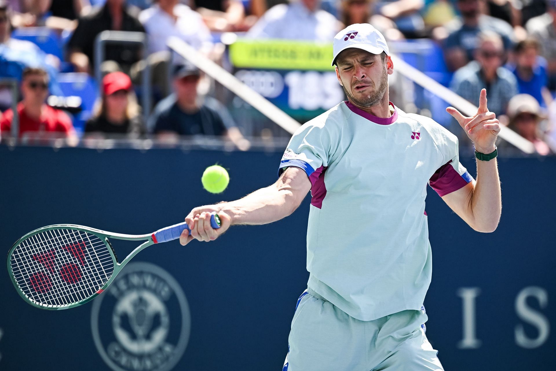 Hubert Hurkacz in action at the National Bank Open (Picture: Getty)