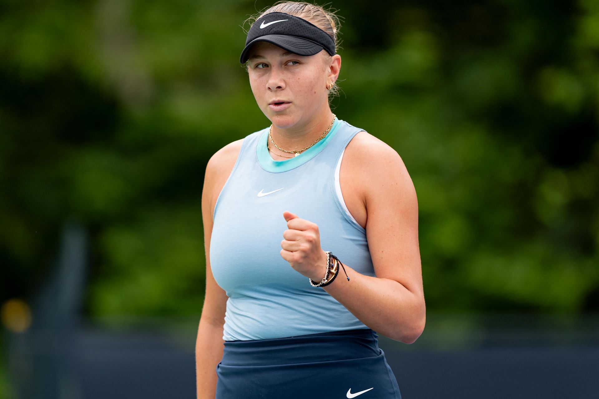 Amanda Anisimova has scored a few big upsets this week (Image via Getty)