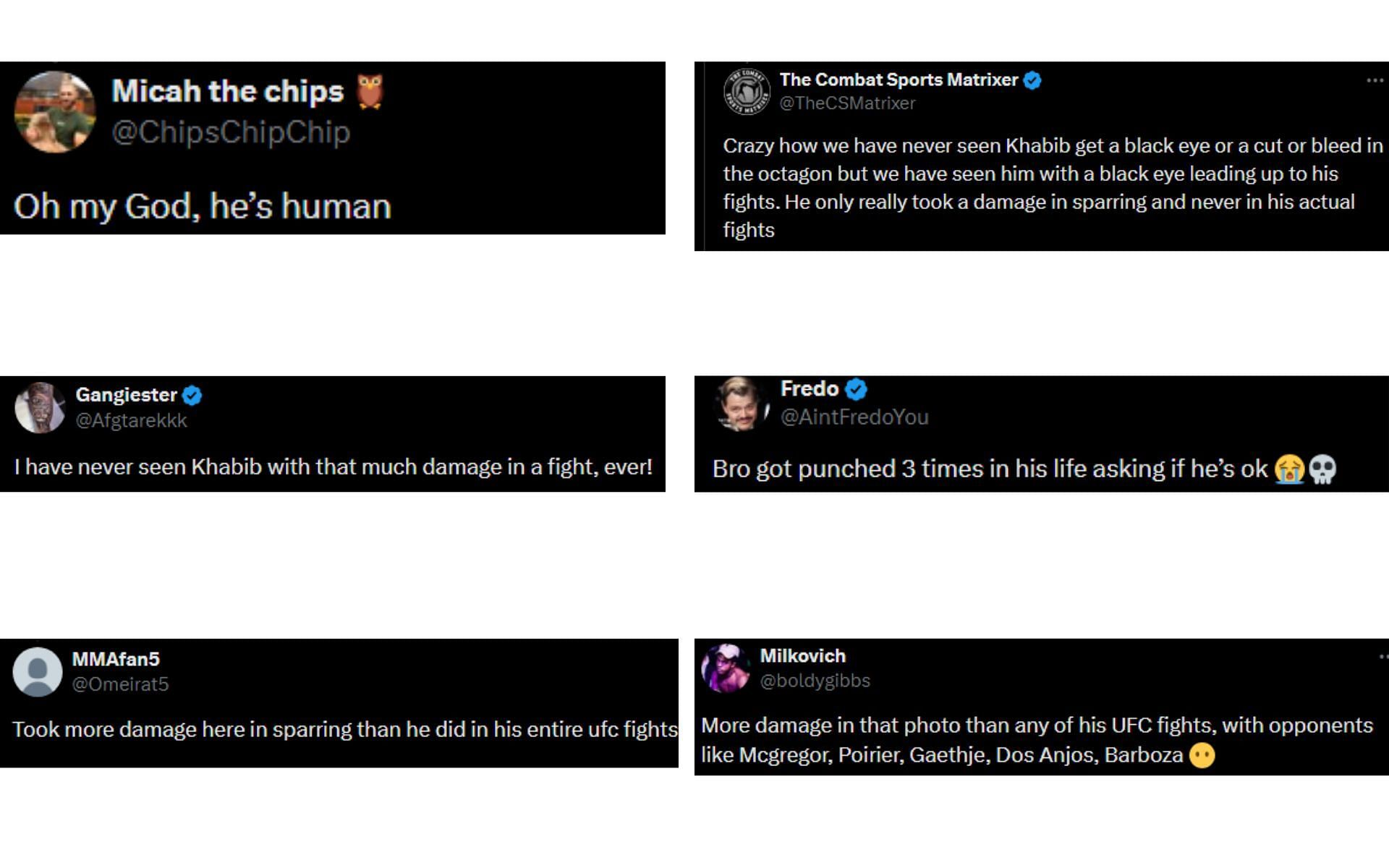 Fan reactions tweets regarding Nurmagomedov&#039;s Instagram story [Image courtesy: @ChampRDS - X]