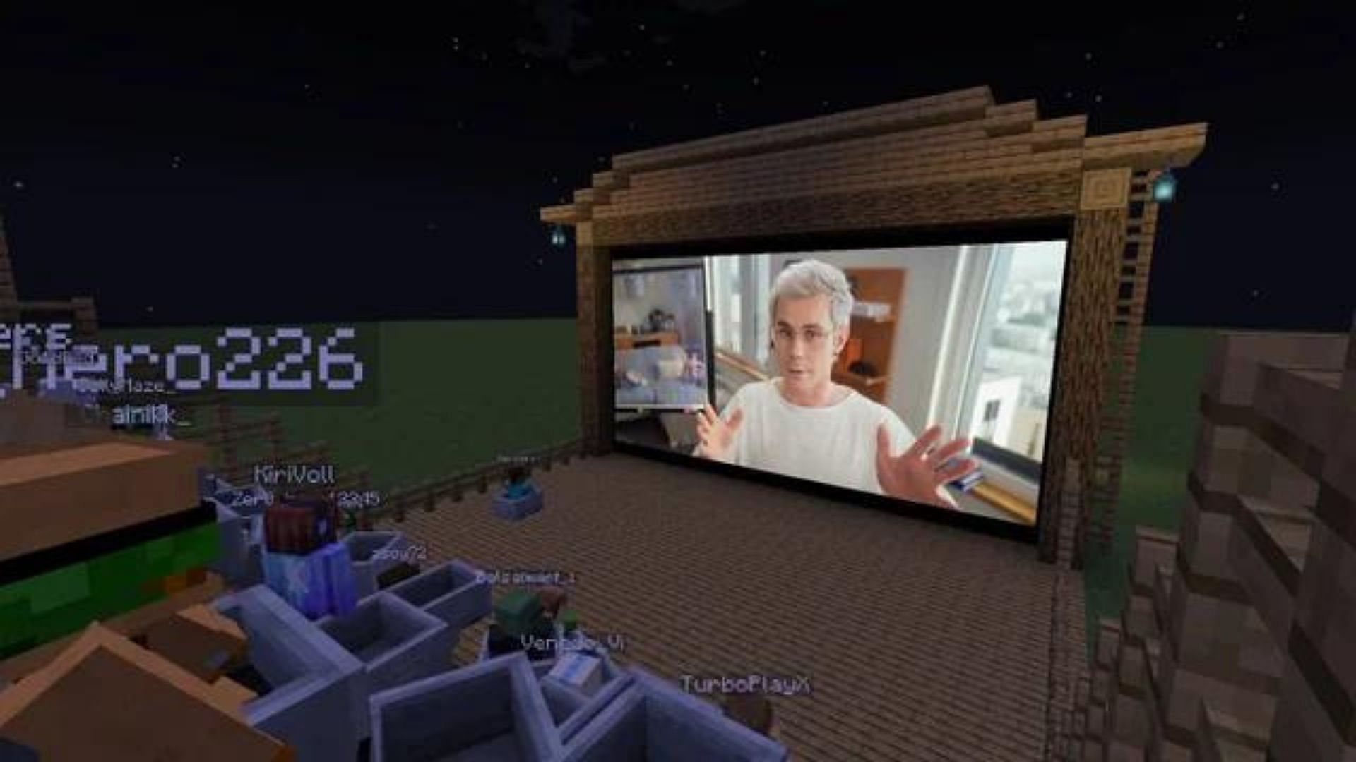 Minecraft player use the game to watch YouTube