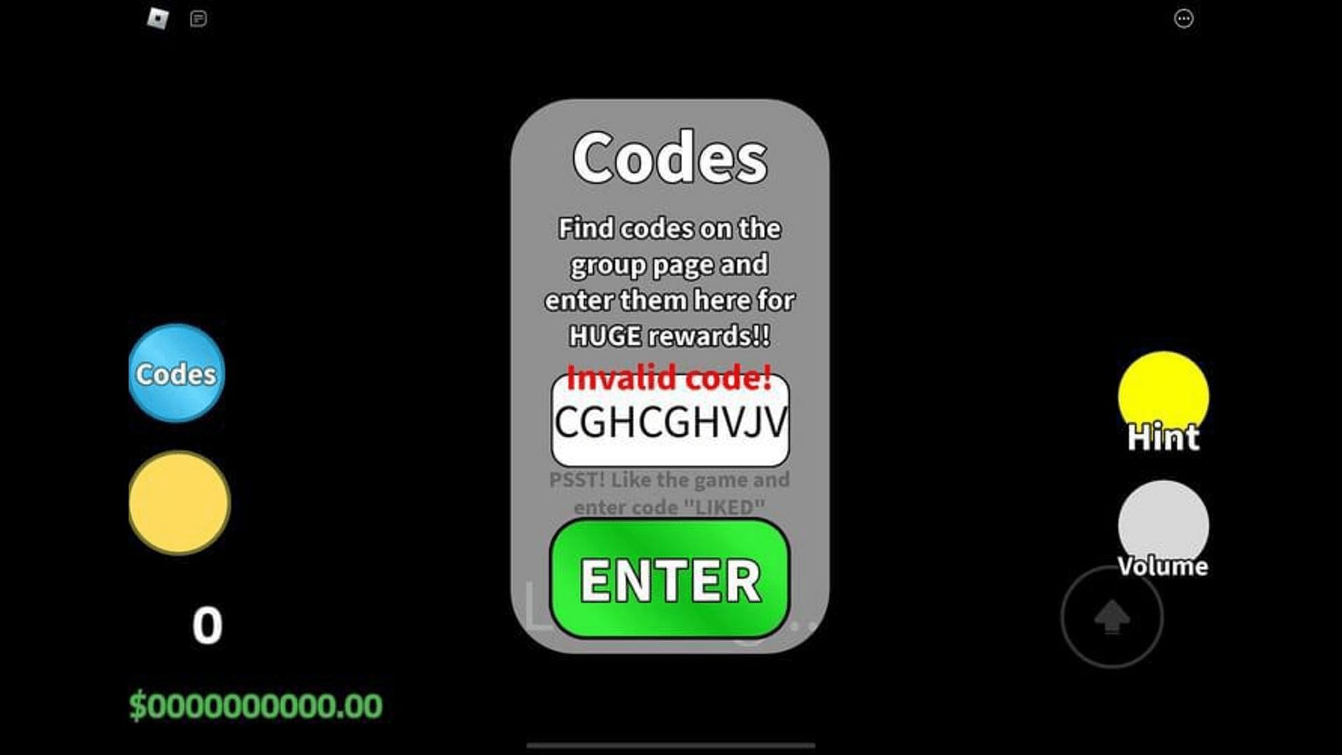 Troubleshoot codes in Tax Fraud Tycoon (Image via Roblox)