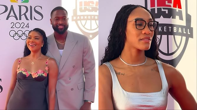 In Photos: Dwyane Wade, A'ja Wilson & Team USA stars shine on red carpet in Paris to celebrate 50 years of USA Basketball