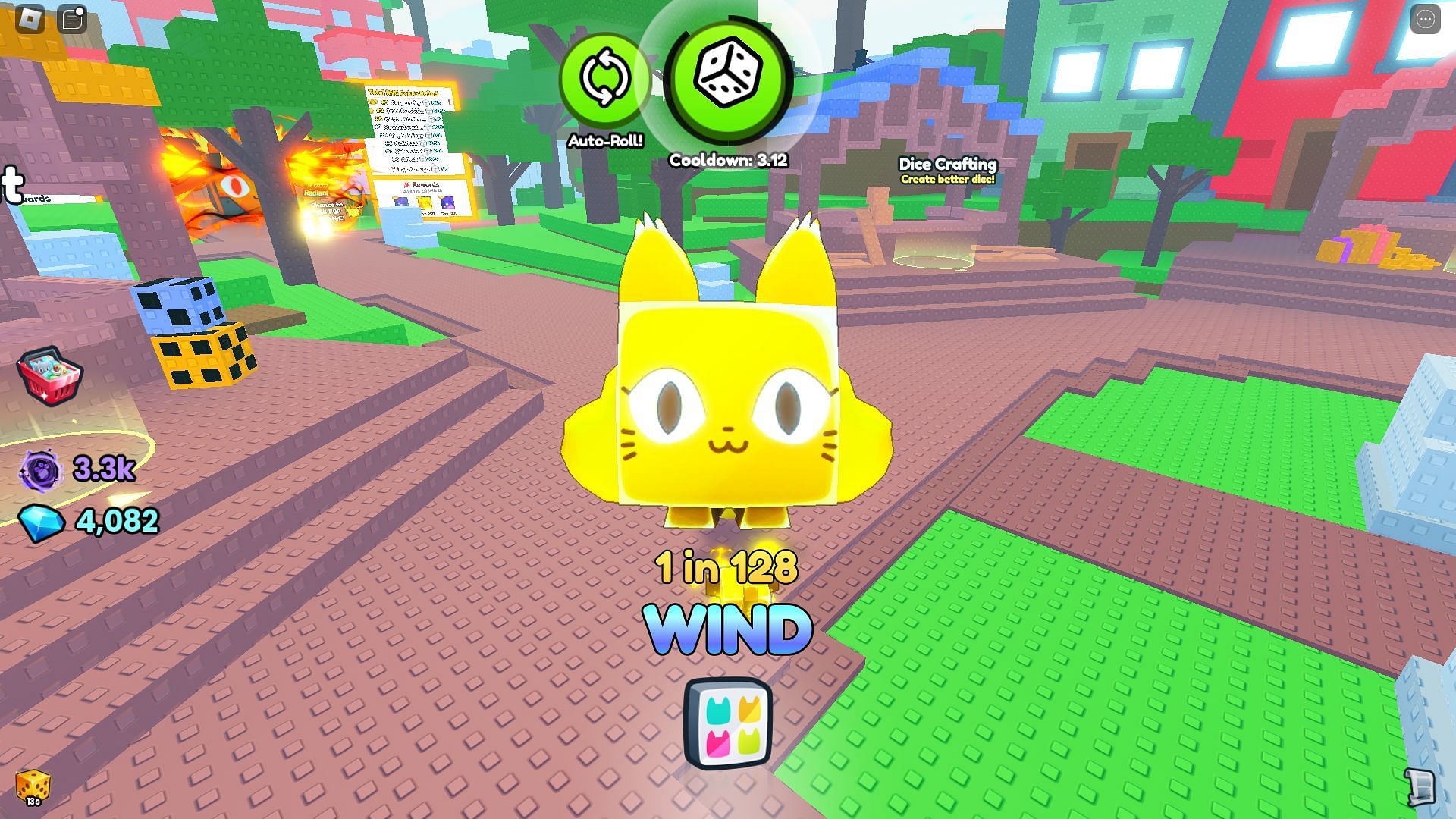 Performing rolls gives you Pets, Auras, and RNG Coins (Image via Roblox)