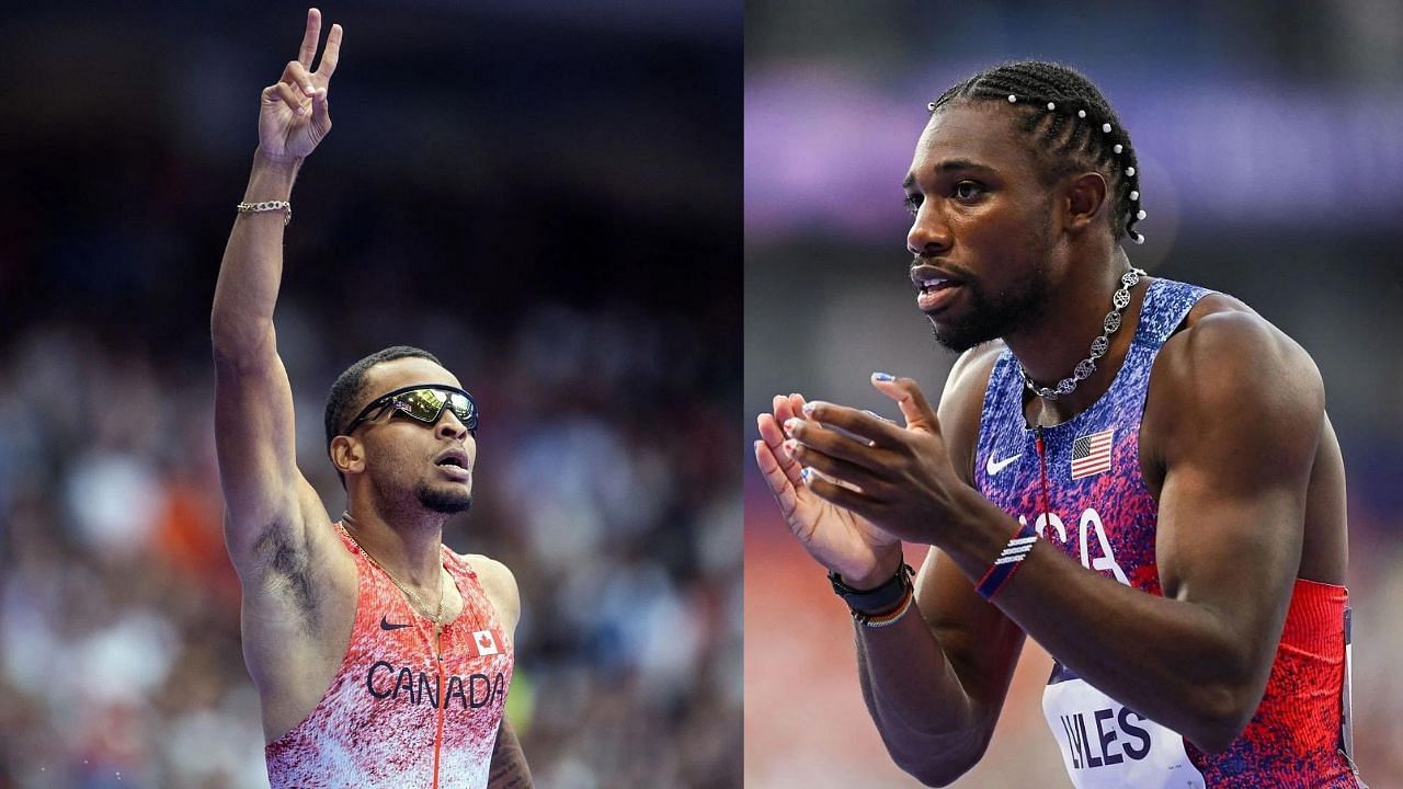 Andre De Grasse and Noah Lyles (Images via: Getty)