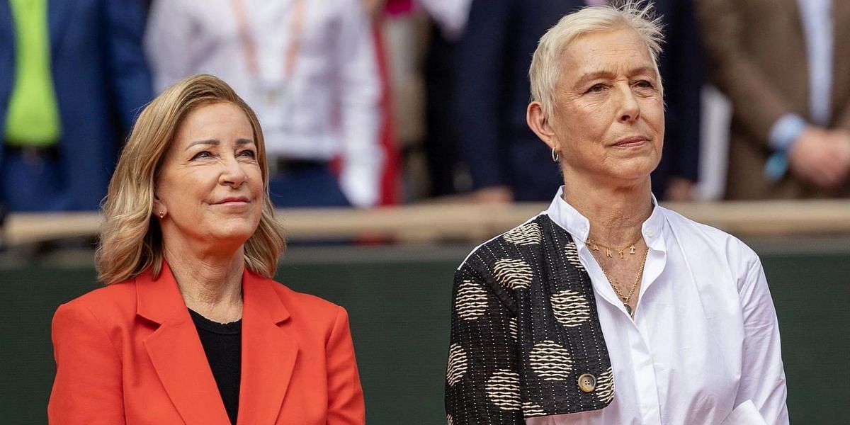 Chris Evert (L), Martina Navratilova (R). (Image: GETTY)