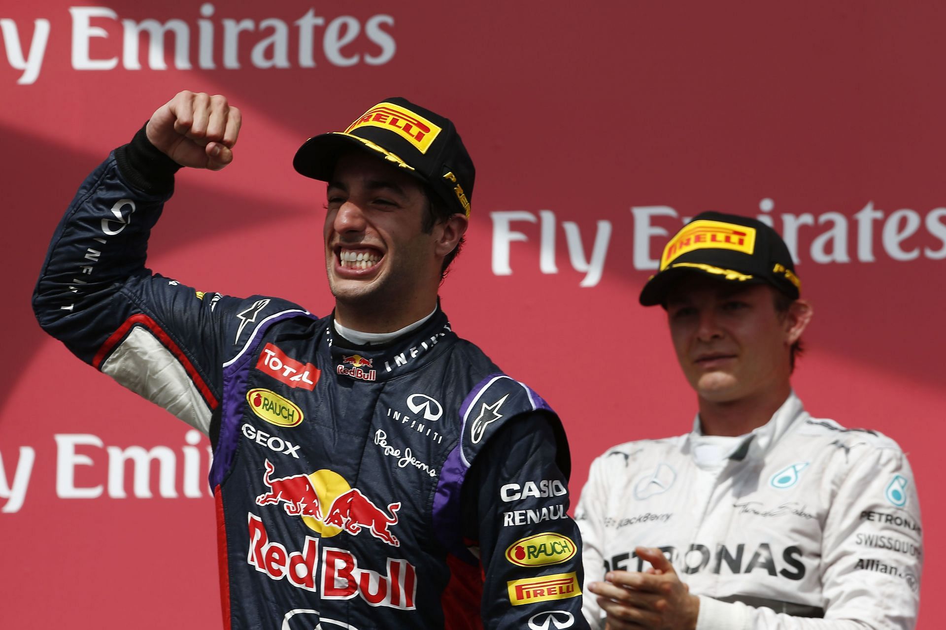 Daniel Ricciardo and Nico Rosberg (GETTY)