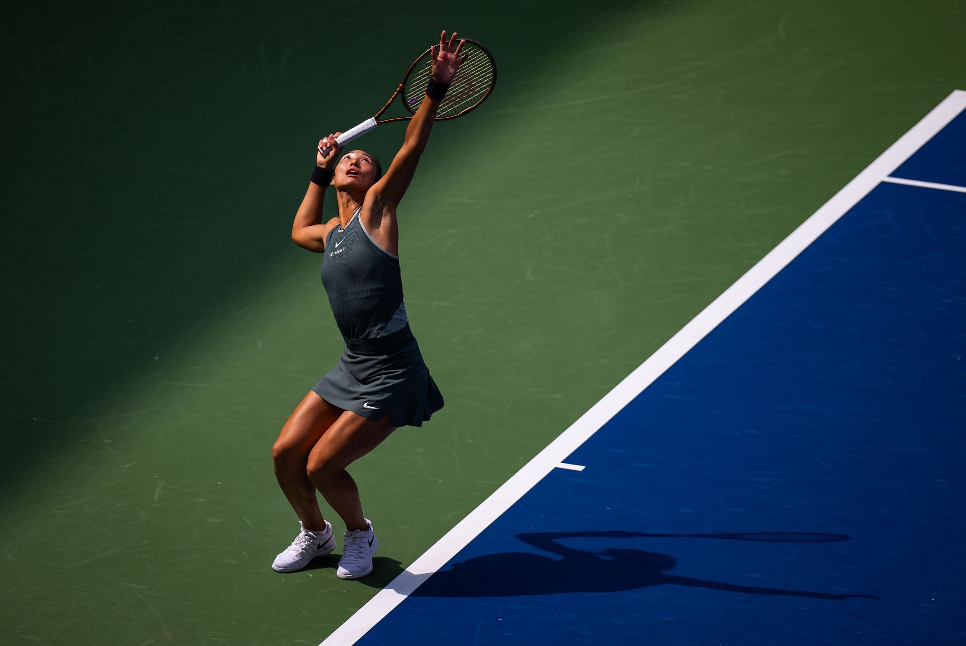 Zheng at the 2024 US Open - Day 1 - Source: Getty