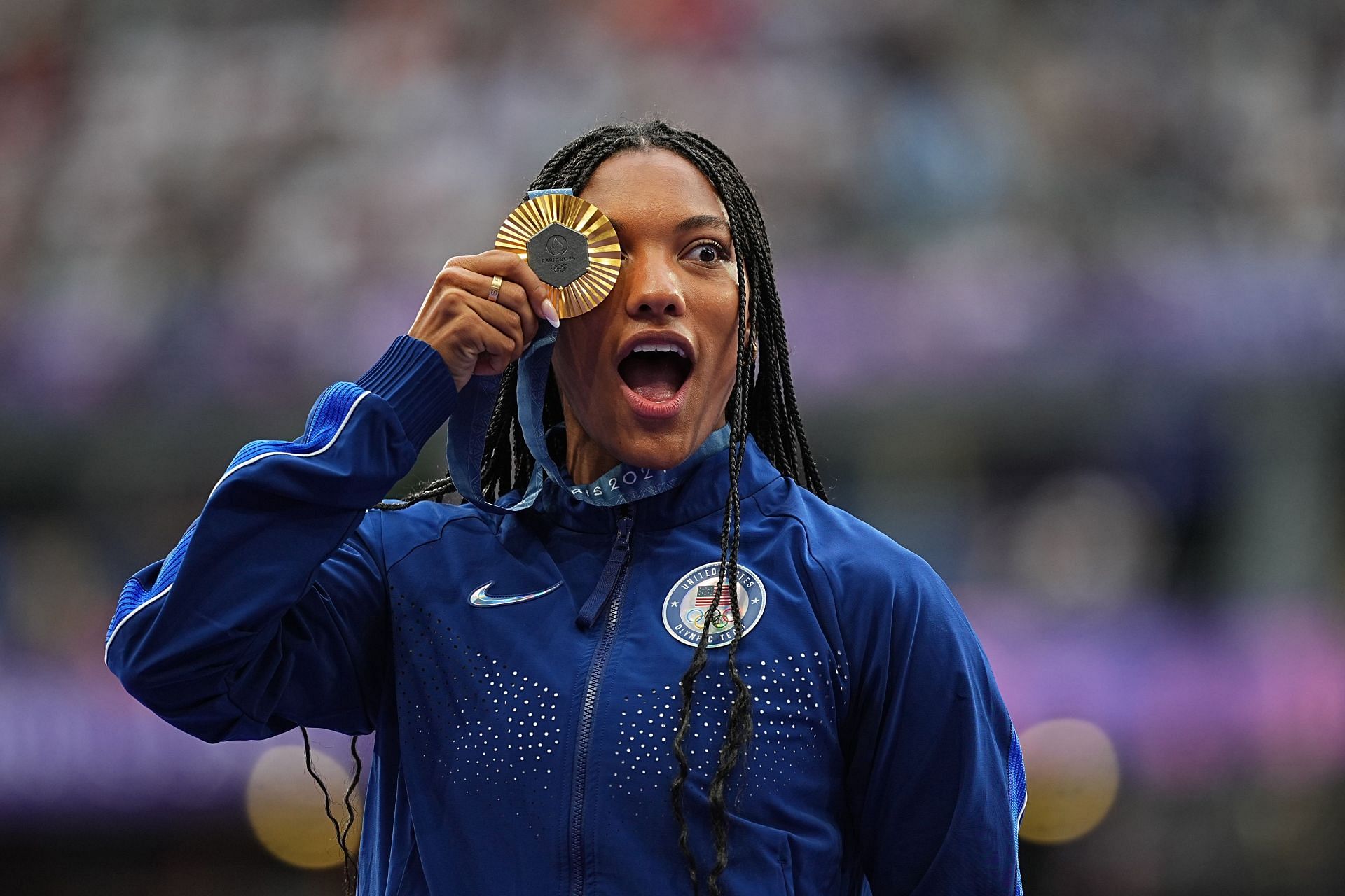 Tara Davis-Woodhall at Paris 2024 Games - Athletics - Source: Getty