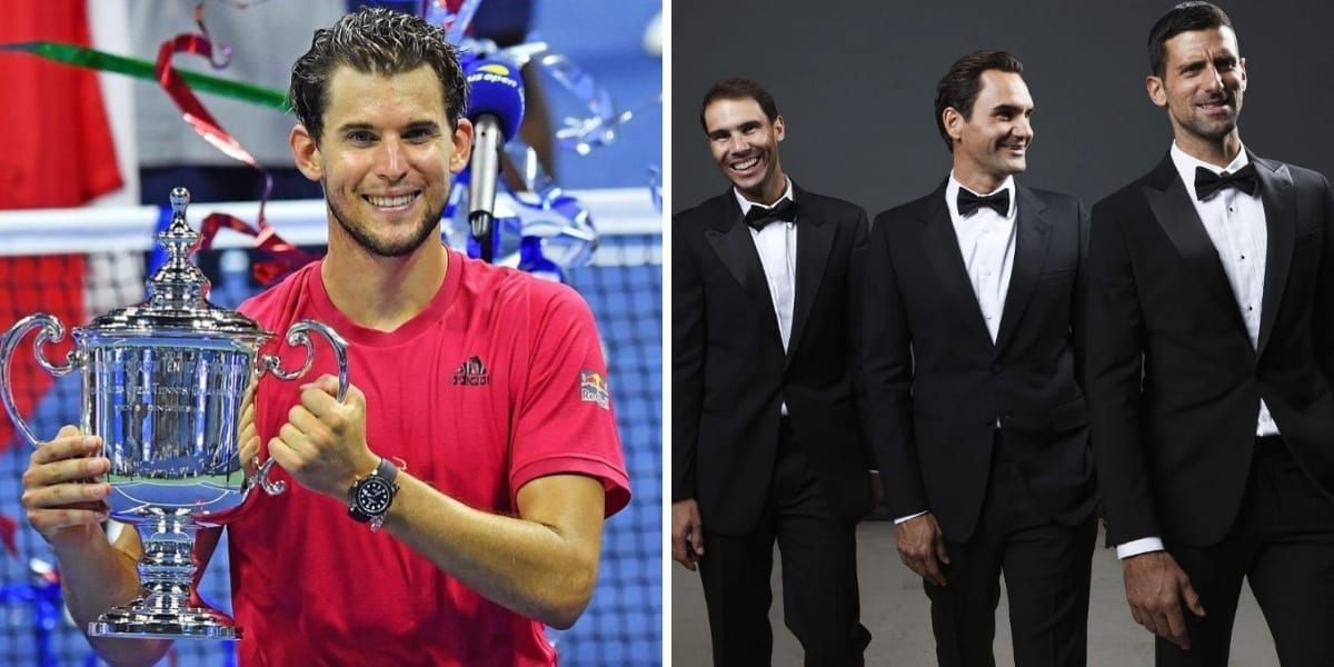 Dominic Thiem (L) &amp; The Big 3(R) (Image source: left/INSTAGRAM, right/GETTY)