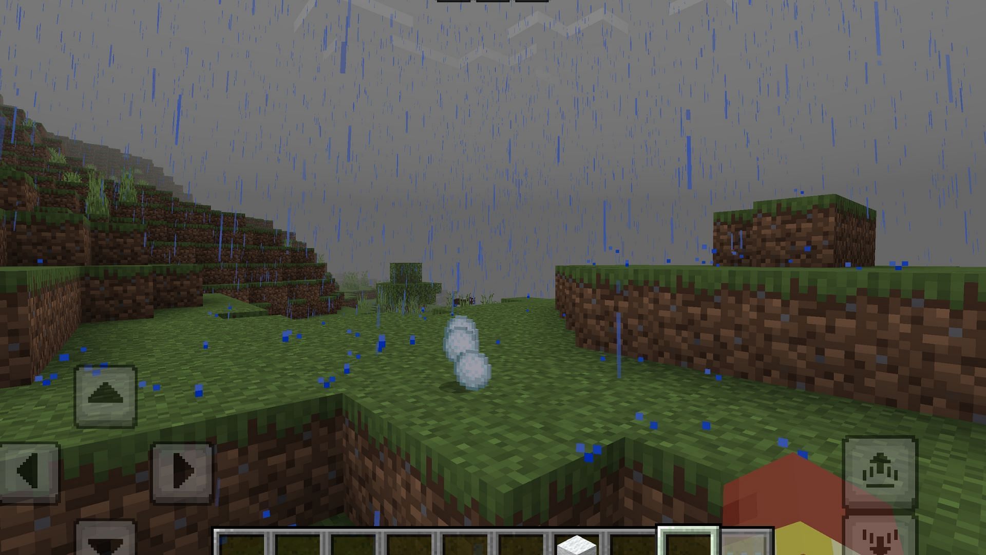 Snowballs in Minecraft do not cause damage to the players. (Image via Mojang Studios)