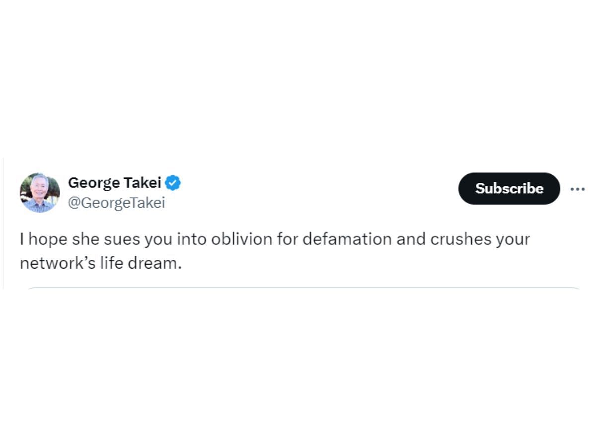 George Takei reacts to Logan Paul admitting to &quot;spreading misinformation&rdquo; about Olympic boxer Imane Khelif (Image via X/ @GeorgeTakei)