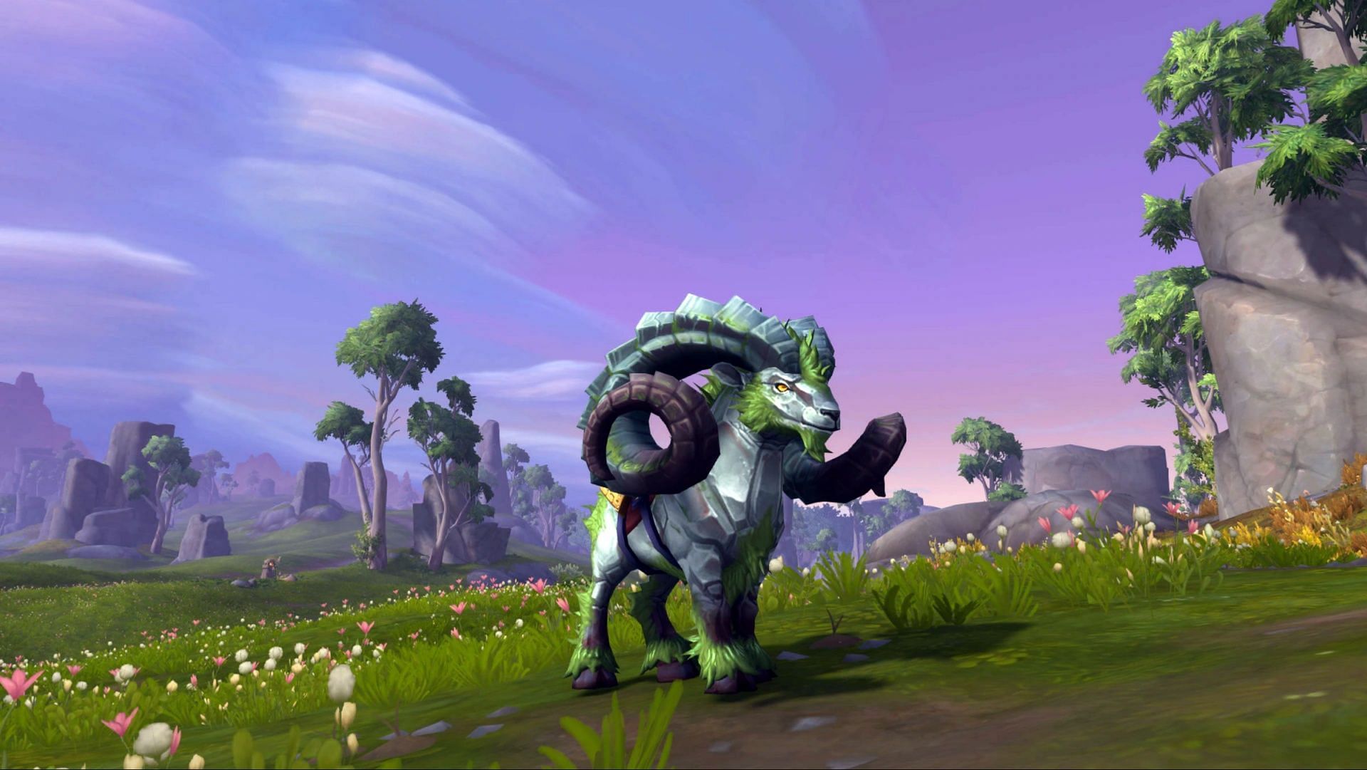 This is their racial mount, unlocked upon picking this race for the first time. (Image via Blizzard Entertainment)