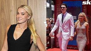 In Photos: Paul Skenes' girlfriend Olivia Dunne rocks all-white attire on luxe private jet trip from "LSU to Pitt" with dog Roux