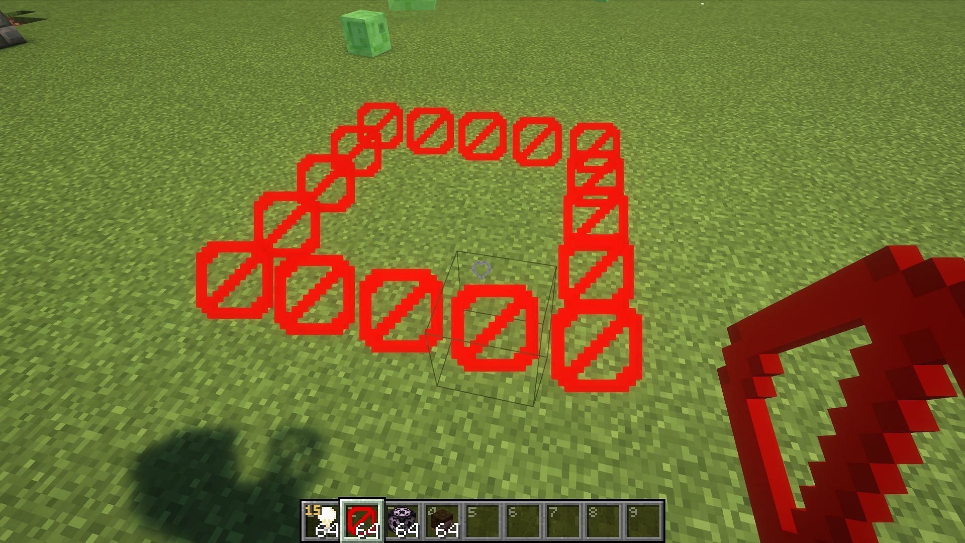 A square of barrier blocks (Image via Mojang Studios)