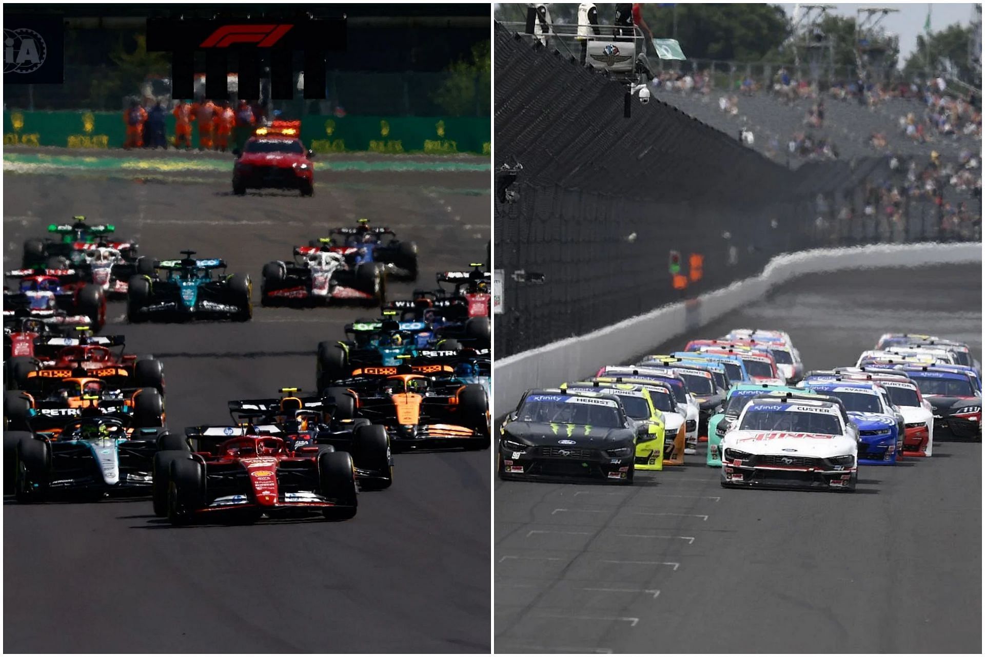 F1 vs NASCAR comparison in terms of highest-salaried contracts (Images via Getty)