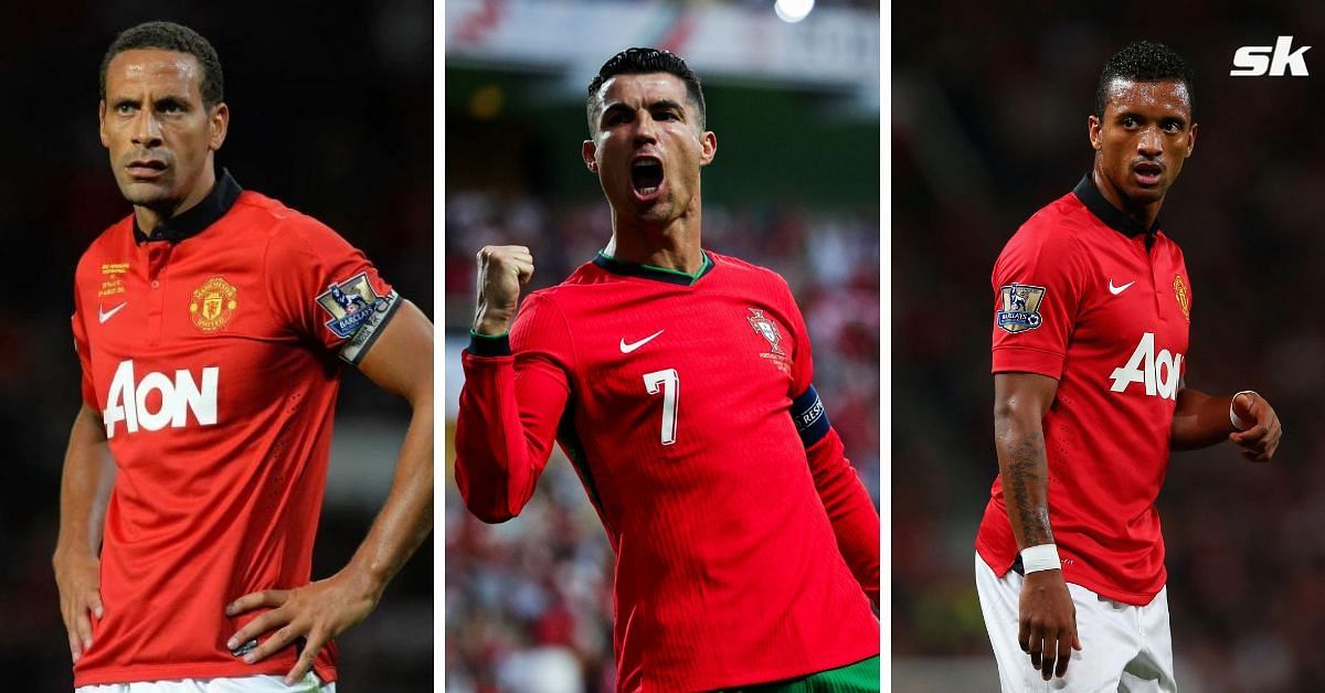 Rio Ferdinand, Cristiano Ronaldo and Nani (image via Getty)