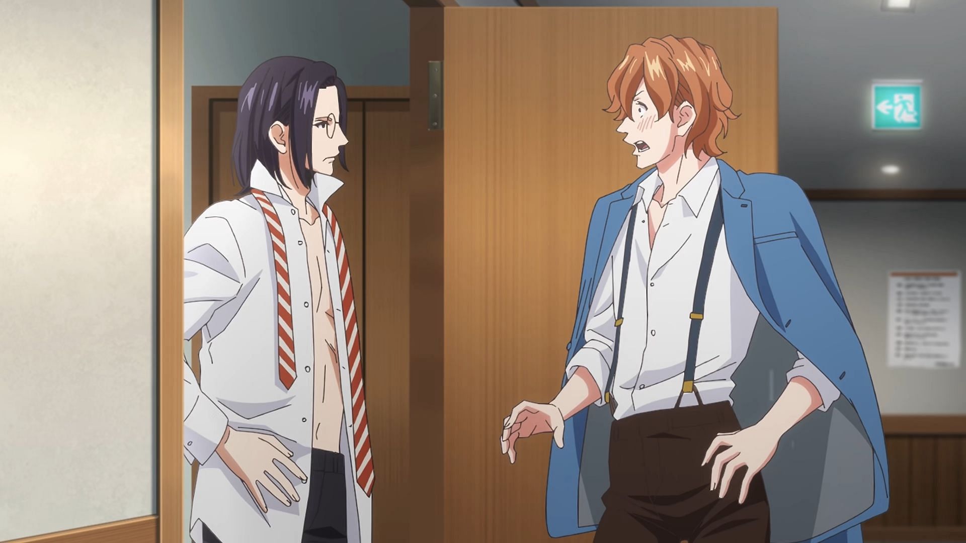 Jin meets his new roommate, Giichi (Image via Studio Deen)