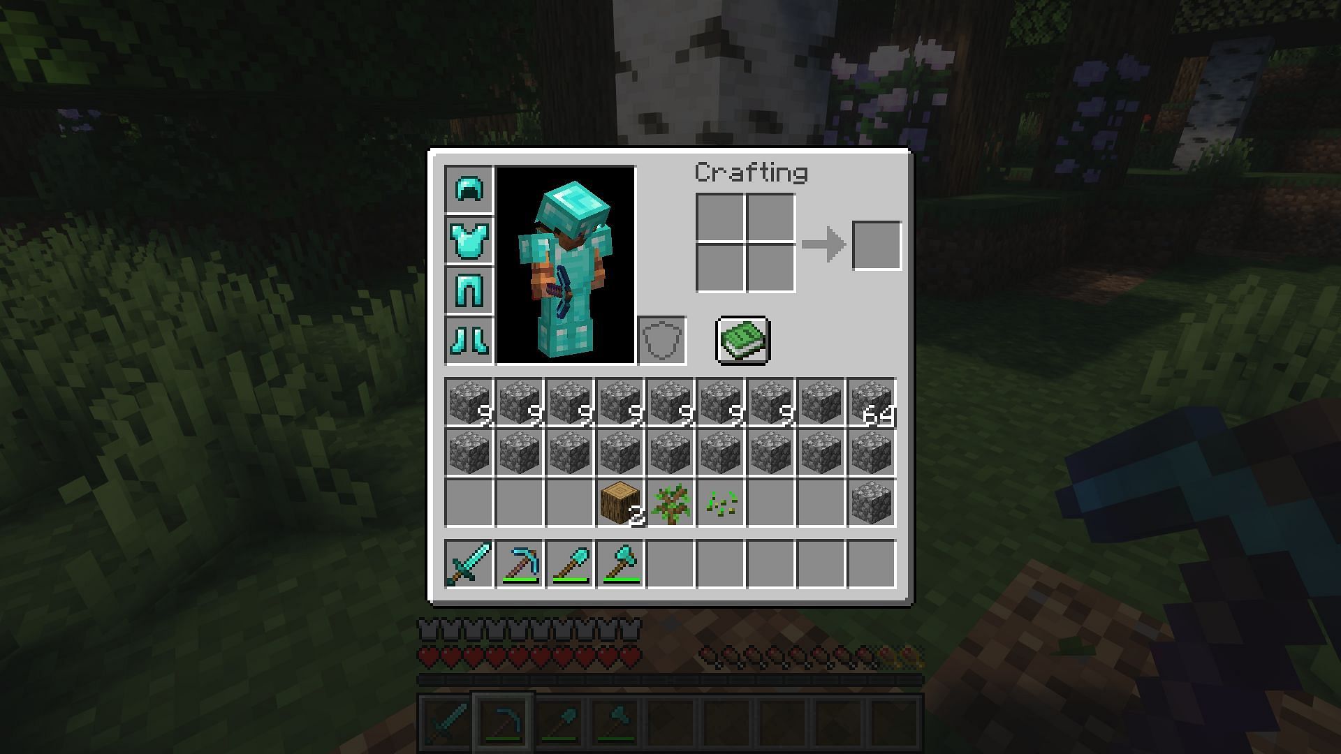 There are several different shortcuts for splitting up stacks (Image via Mojang)