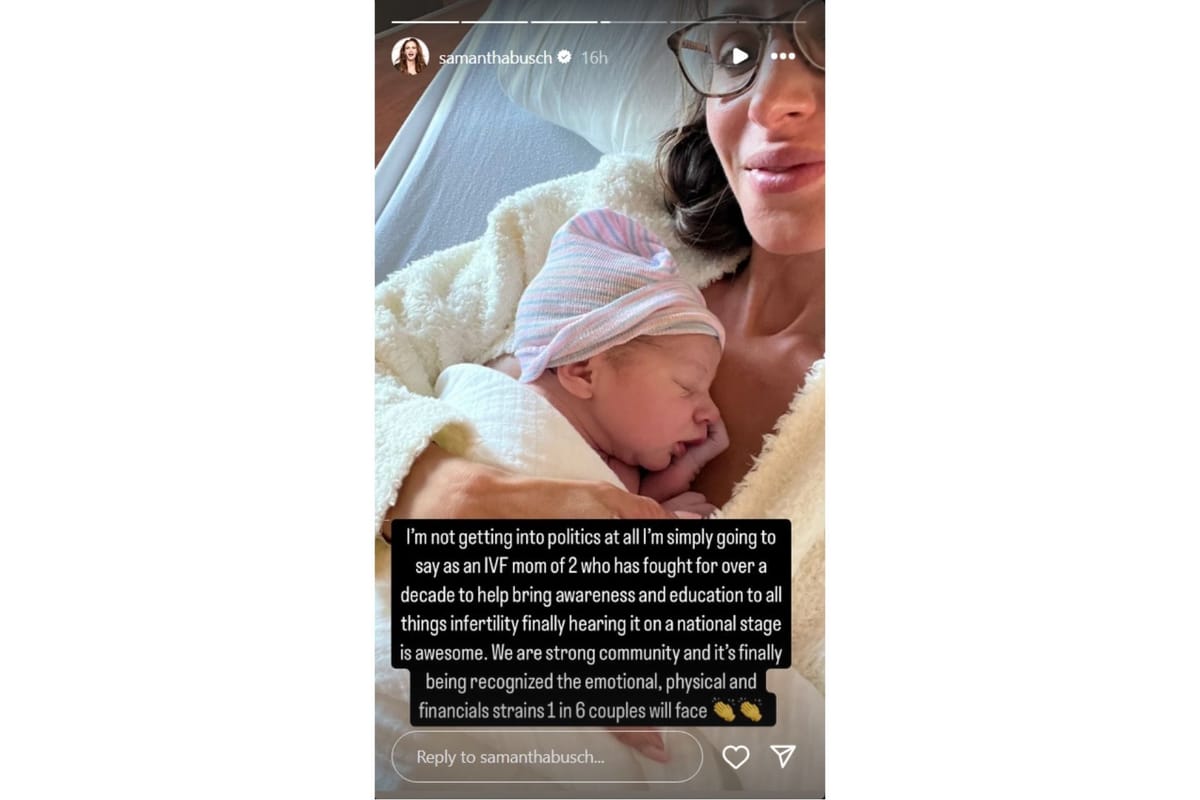 IVF mom Samantha Busch celebrates increased awareness for infertility