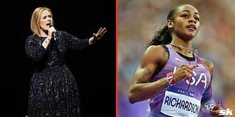 WATCH: Adele halts her show in Munich to witness Sha'Carri Richardson & Julian Alfred compete in the women's 100m final at the Paris Olympics