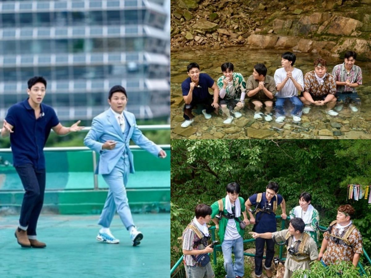 Lee Joon and Cho Sae-ho in still footage from 2 Days &amp; 1 Night (Image via Naver and KBS)