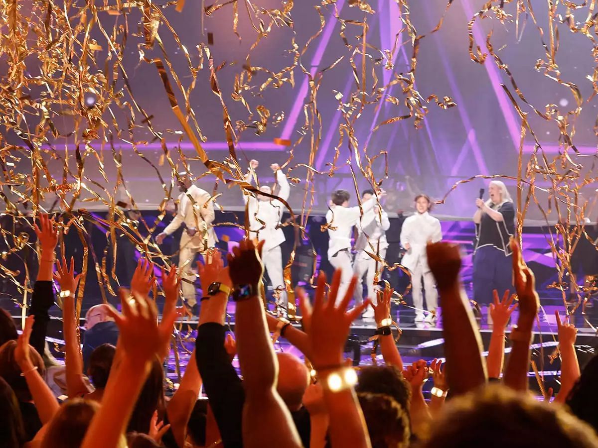 AIRFOOTWORKS&#039; win with the Golden Buzzer (Image via NBC)