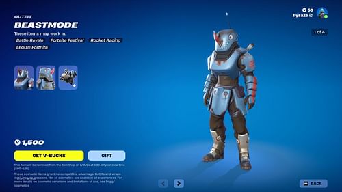 You can now purchase Beastmode skin in Fortnite (Image via Epic Games)