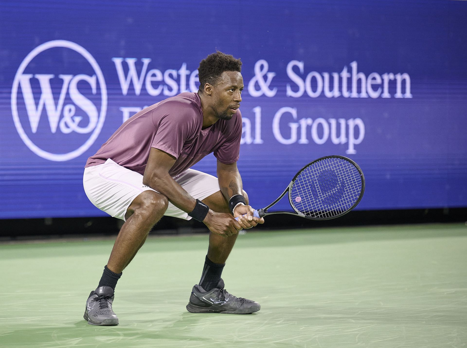 Gael Monfils in action at the Western and Southern Open (Picture: Getty)