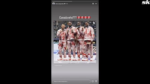 Denis Shapovalov lauds team Canada on their 4x100m victory at the 2024 Paris Olympics (Picture: @denis.shapovalov Instagram)