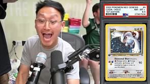 "Mint version probably going for $1,000-$1,400" - Fans react as Twitch streamer MeesterKeem unpacks a rare Lugia Pokémon card