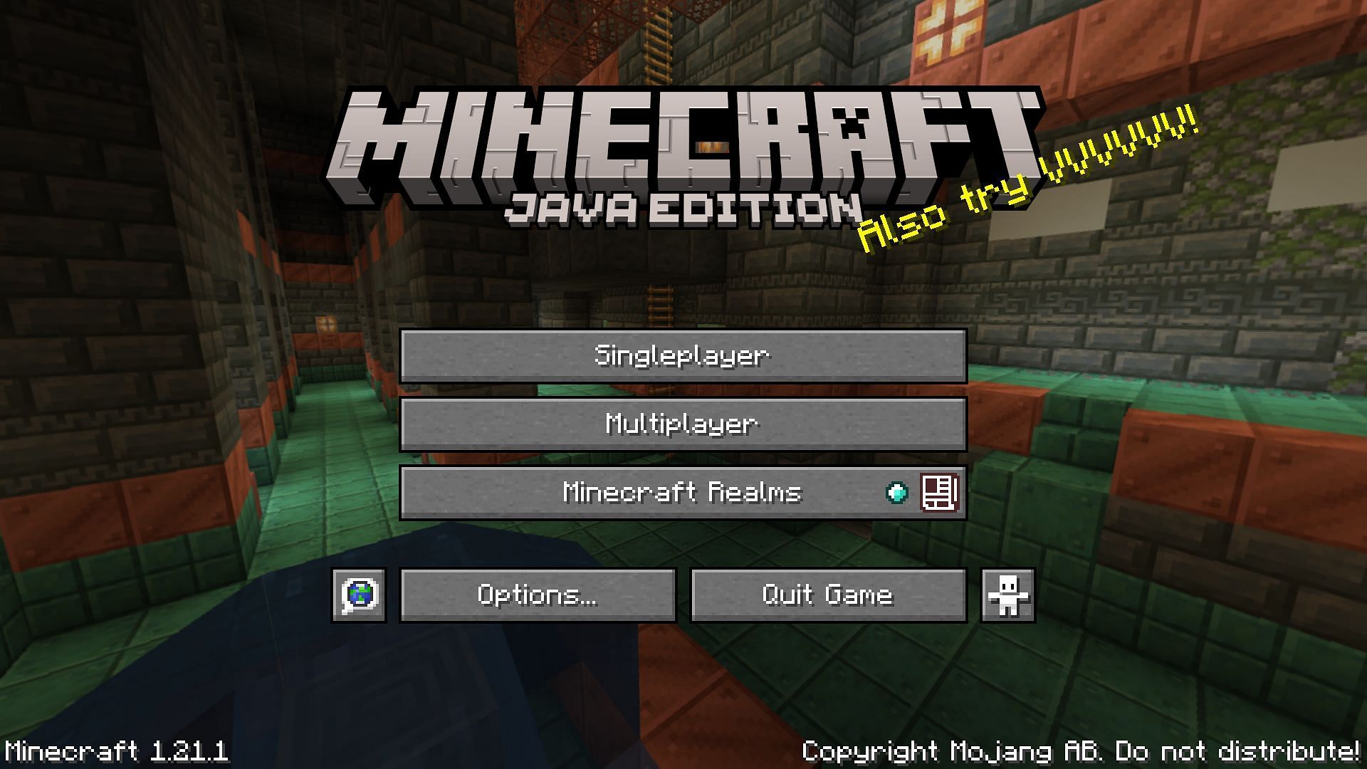 The 1.21.1 title screen (Image via Mojang)