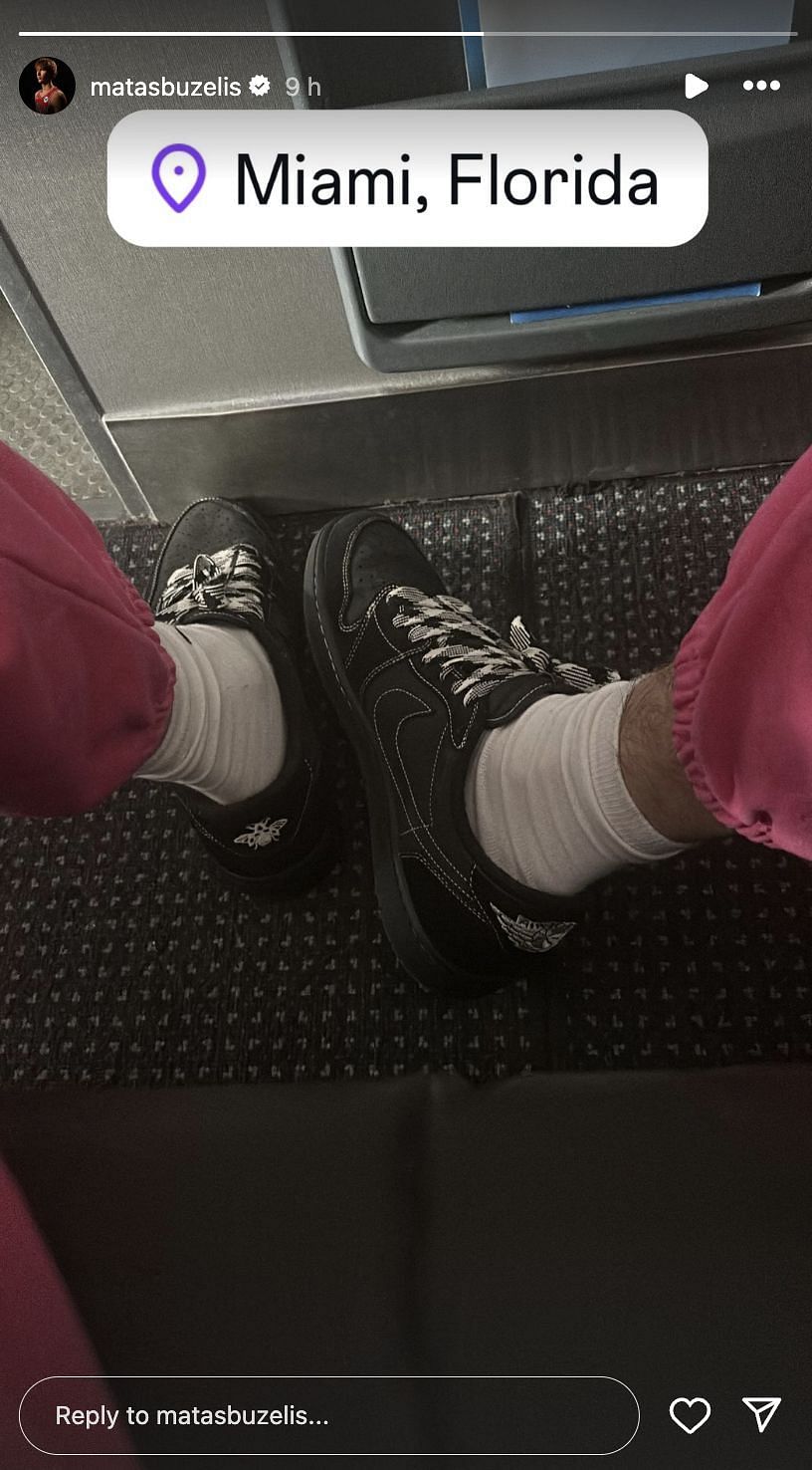 Bulls rookie Matas Buzelis shows off Air Jordan 1 Low x Travis Scott &#039;Black Phantom&#039; sneakers