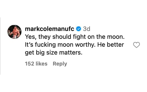 Mark Coleman reacts to Joe Rogan's comments on an Alex Pereira vs. Dricus Du Plessis fight. [via @mmafighting on Instagram]