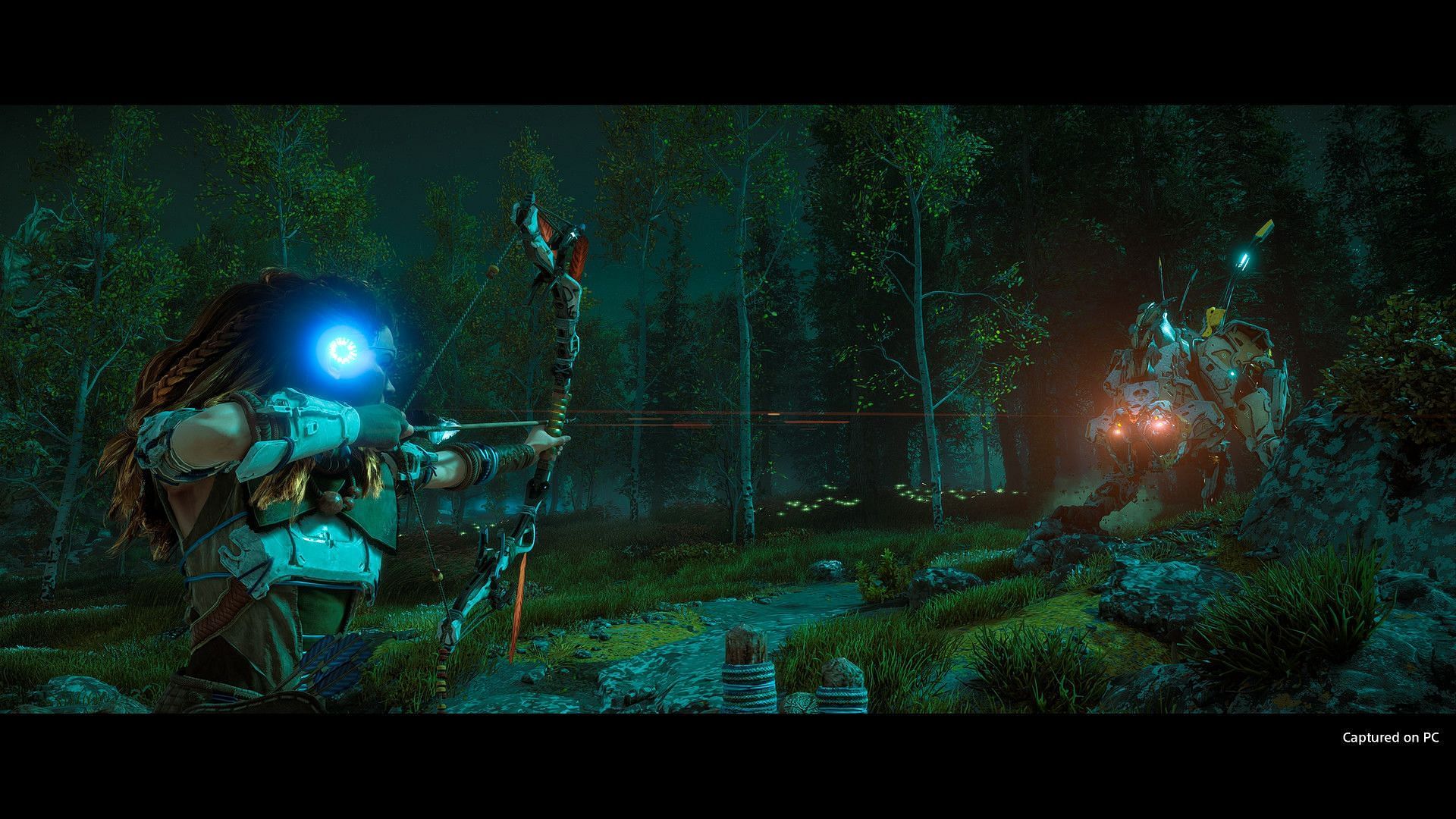 Aloy is extremely powerful and can take down robot dinosaurs with a bow (Image via Guerrilla)