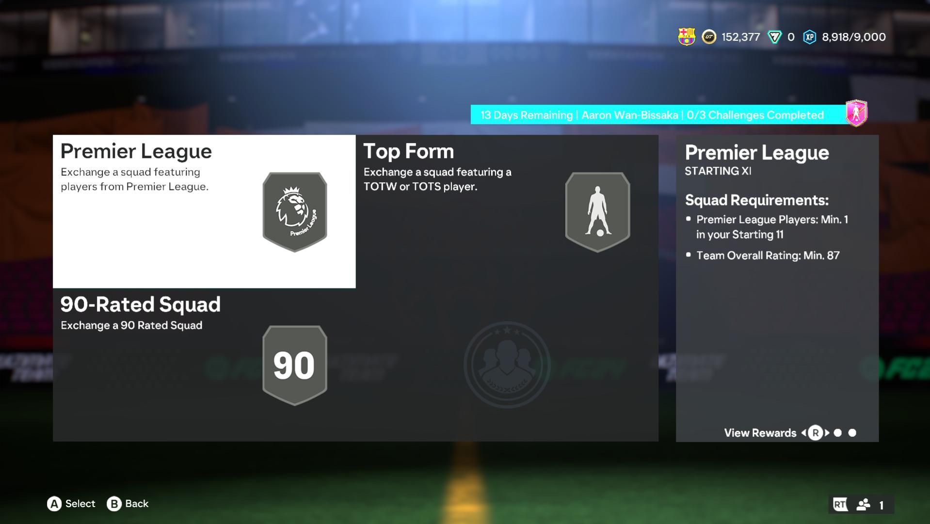 The SBC has three segments (Image via EA Sports)