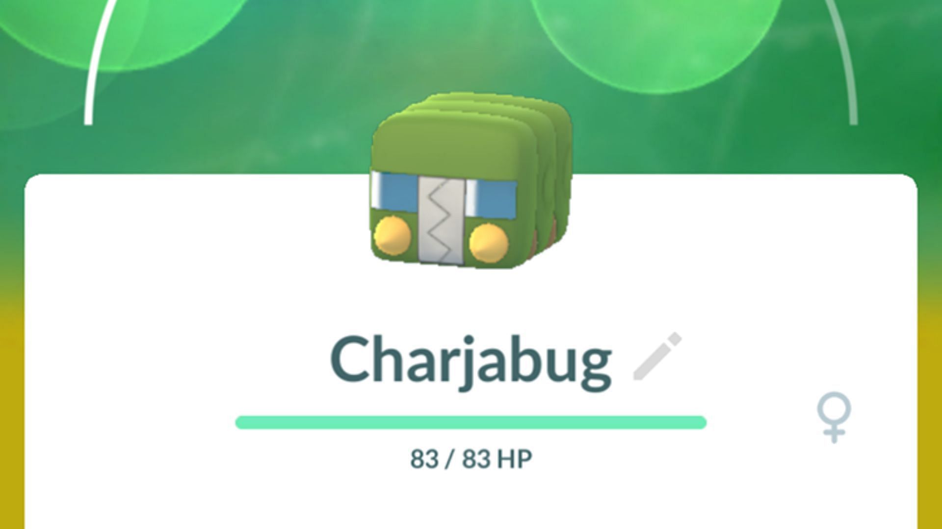 Charjabug in Pokemon GO (Image via TPC)